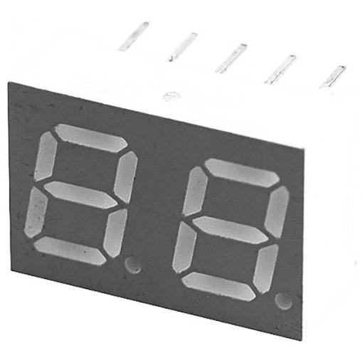 Lite-On 7segmentový displej červená 7 mm 1.7 V Počet číslic: 2