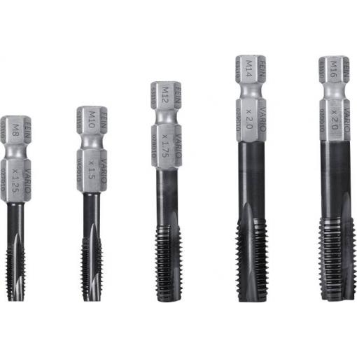 Fein 63110046010 VARIO Závitník metrický M8, M10, M12, M14, M16 HSS 5 ks