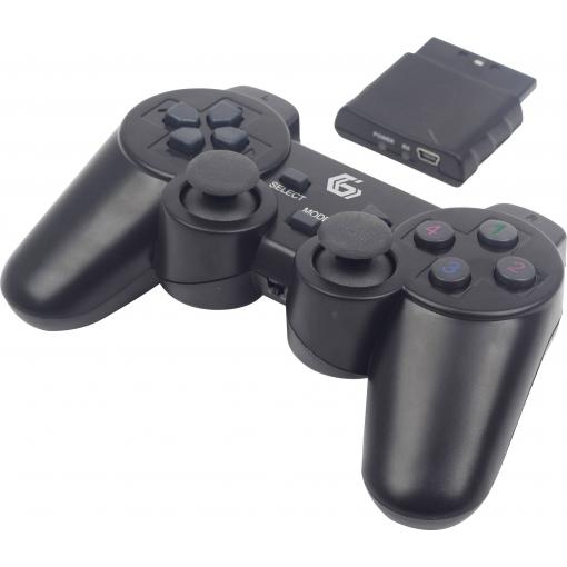 Gembird JPD-WDV-01 gamepad PC, PlayStation 2, PlayStation 3 černá