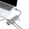 LogiLink UA0415 USB Hub 10 portů USB-A, USB-C® (s napájením) USB 3.2 Gen2 10 GBit/s s hliníkovým krytem, s portem pro rychlé nabíjení vesmírná šedá UA0415