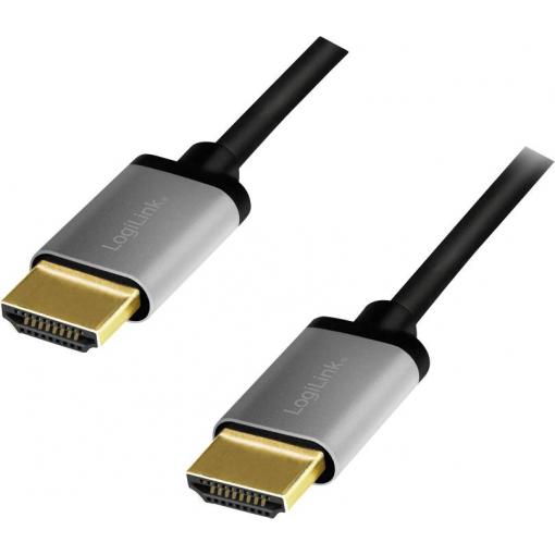 LogiLink HDMI AV kabel [1x HDMI zástrčka - 1x HDMI zástrčka] 5 m černošedá