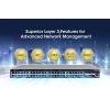 Intellinet 54-Port L3 Fully Managed PoE+ Switch mit 48 Gigabit-Ports und 6 SFP+ Uplinks 19 síťový switch 10 / 100 / 1000 MBit/s IEEE802.3af (15,4 W),