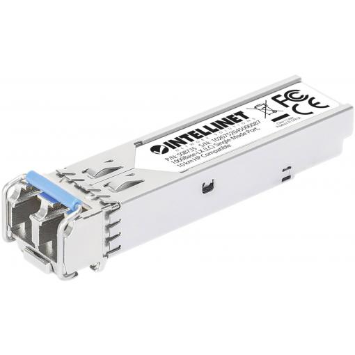 Intellinet 508735 Mini-GBIC Transceiver für LWL-Kabel (LC) Singlemode-Port 10 km HPE-kompatibel Vysílací modul 1000 MBit/s 10 km Typ modulu LX