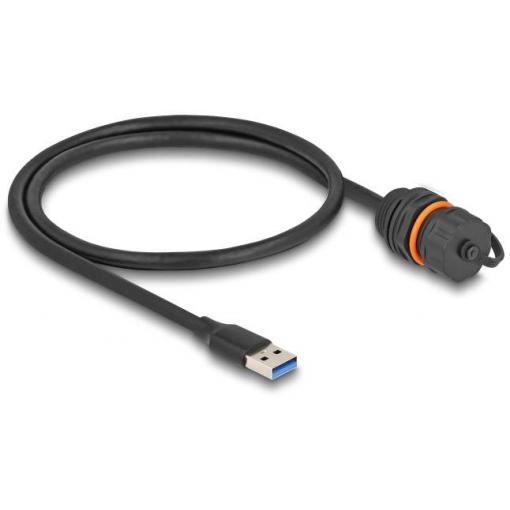 Delock USB kabel USB 3.2 Gen1 USB-A zástrčka, USB-A zásuvka 0.60 m černá 88149