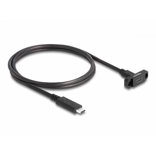 Delock Kabel USB-C USB 3.2 Gen2 USB-C ® zásuvka, USB-C ® zástrčka 1.00 m černá 87824