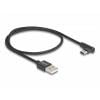 Delock USB kabel USB 2.0 USB-A zástrčka, USB-C ® zástrčka 0.50 m černá 80029