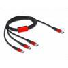 Delock Nabíjecí kabel USB USB 2.0 USB-C ® zástrčka, USB-C ® zástrčka, USB-C ® zástrčka, USB-C ® zástrčka 1.00 m černá, červená 86713