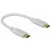 Delock Kabel USB-C USB-C ® zástrčka, USB-C ® zástrčka 0.15 m bílá 85357
