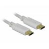 Delock Kabel USB-C USB-C ® zástrčka, USB-C ® zástrčka 0.15 m bílá 85357