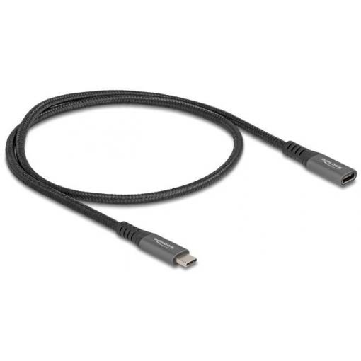 Delock Kabel USB-C USB 3.2 Gen2 USB-C ® zástrčka, USB-C ® zástrčka 0.50 m černá kulatý 80021