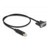 Delock USB kabel USB 2.0 USB-A zástrčka, VGA 9pól. Zástrčka 0.50 m černá 66461
