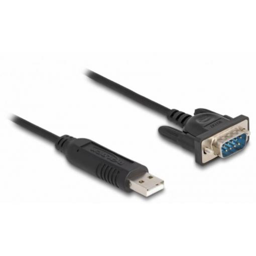 Delock USB kabel USB 2.0 USB-A zástrčka, VGA 9pól. Zástrčka 0.50 m černá 66461