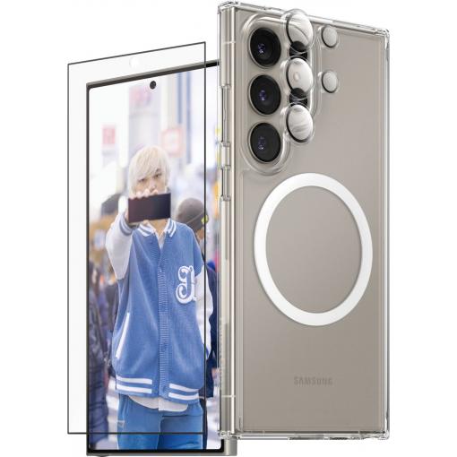 PanzerGlass CARE Flagship 3-in-1 Pouzdro + sada ochranného skla Samsung Galaxy S25 Ultra transparentní 1552552, odolné vůči nárazům CRRCHNUG38488