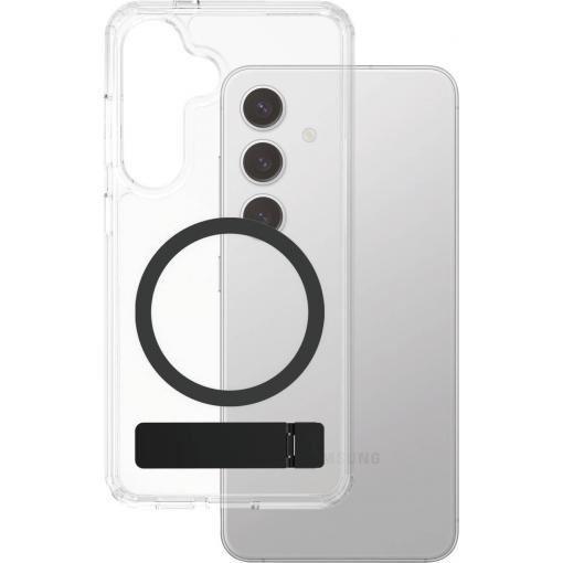 PanzerGlass CARE Feature zadní kryt na mobil Samsung Galaxy S25 transparentní, černá 1552552, stojící, odolné vůči nárazům CRRFBKQG38388