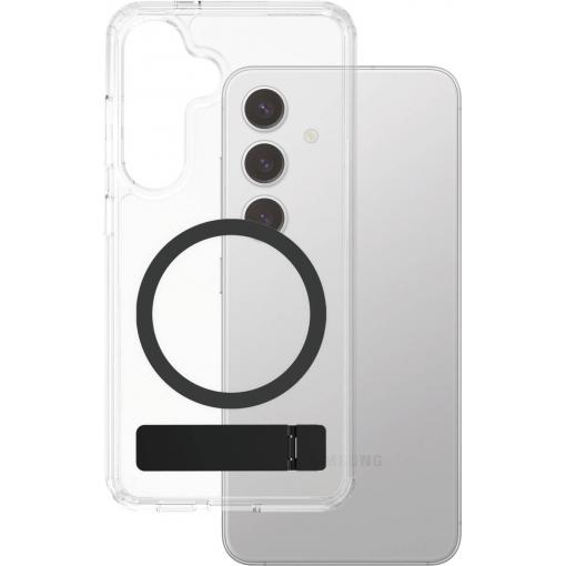PanzerGlass CARE Feature zadní kryt na mobil Samsung Galaxy S25+ transparentní, černá 1552552, stojící, odolné vůči nárazům CRRFBKQG37942