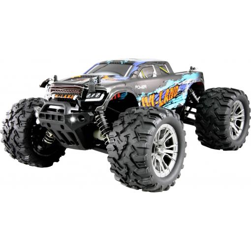 Amewi M-Land modrá komutátorový 1:16 RC model auta elektrický monster truck 4WD (4x4) RtR 2,4 GHz