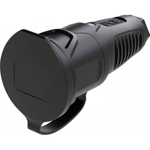 PC Electric 2521-ss zásuvka plnogumové 250 V černá IP54