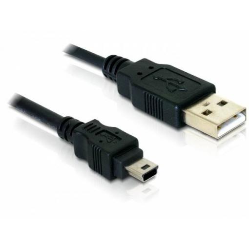Delock USB kabel USB 2.0 USB-A zástrčka, USB Mini-B zástrčka 1.50 m černá 82252