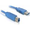 Delock USB kabel USB 3.0 USB-A zástrčka, USB-B zástrčka 1.80 m modrá 82434