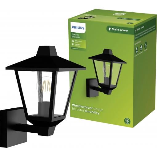 Philips LED Kinno 929004141301 venkovní nástěnné osvětlení E27 černá