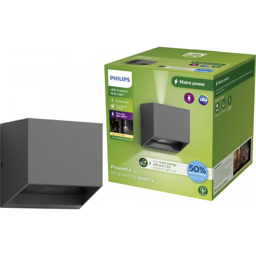 Philips LED Alix 929004140901 venkovní nástěnné LED osvětlení LED 8.6 W antracitová