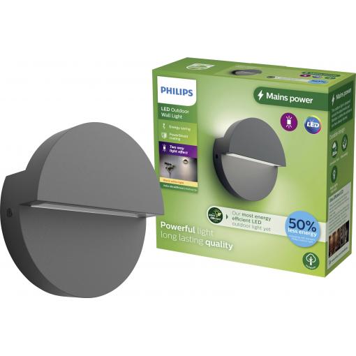 Philips LED Valor 929004140601 venkovní nástěnné LED osvětlení LED 8.6 W antracitová