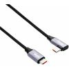 Akyga USB kabel USB 2.0 USB-C ® zástrčka, USB-C ® zástrčka 1.00 m černá stínění pletivem AK-USB-54