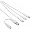 Akyga USB kabel USB-C ® zástrčka, USB-A zástrčka, Apple Lightning konektor, USB Micro-B zástrčka 1.20 m bílá AK-USB-52