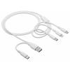 Akyga USB kabel USB-C ® zástrčka, USB-A zástrčka, Apple Lightning konektor, USB Micro-B zástrčka 1.20 m bílá AK-USB-52