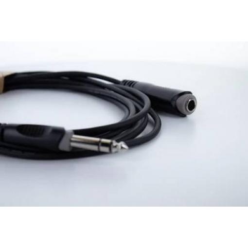 Cordial 14825 jack audio kabel [1x jack zástrčka 6,3 mm (stereo) - 1x jack zásuvka 6,3 mm (stereo)] 5 m černá PVC plášť, kroucený