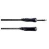 Cordial 14826 jack audio kabel [1x jack zástrčka 6,3 mm (stereo) - 1x jack zásuvka 6,3 mm (stereo)] 10 m černá PVC plášť, kroucený