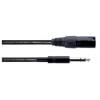 Cordial EM 1,5 MV XLR propojovací kabel [1x XLR zástrčka 3pólová - 1x jack zástrčka 6,3 mm (stereo)] 1.50 m černá