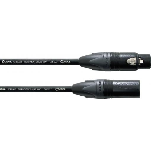 Cordial CPM 3 FM XLR propojovací kabel [1x XLR zásuvka 3pólová - 1x XLR zástrčka 3pólová] 3 m černá