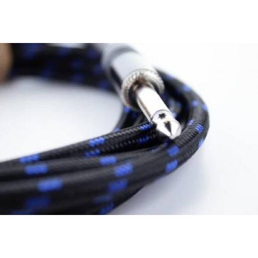 Cordial 14771 jack audio kabel [1x jack zástrčka 6,3 mm (mono) - 1x jack zástrčka 6,3 mm (mono)] 7.50 m černá, modrá Textilní plášť