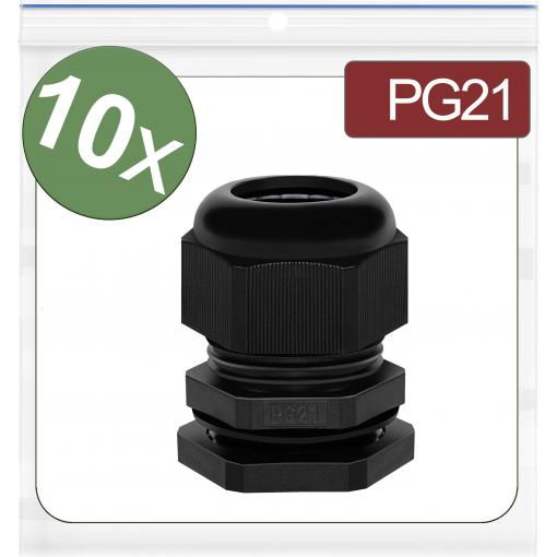 Quadrios 24CA384 kabelová průchodka, 24CA384, od 13 mm, do 18 mm, PG21, 10 ks