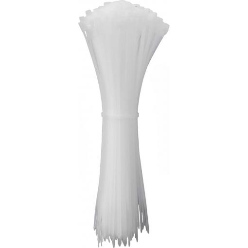 Quadrios 24CA334, 24CA334, stahovací pásky, 3.6 mm, 300 mm, bílá, odolná vůči UV záření, 100 ks