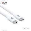 club3D Kabel USB-C USB 4.0 USB-C ® zástrčka 1.20 m bílá CAC-1572