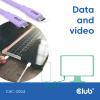 club3D Kabel USB-C USB-C ® zástrčka 2.00 m fialová CAC-3004