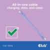 club3D Kabel USB-C USB-C ® zástrčka 2.00 m fialová CAC-3004
