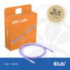 club3D Kabel USB-C USB-C ® zástrčka 2.00 m fialová CAC-3004