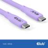 club3D Kabel USB-C USB-C ® zástrčka 2.00 m fialová CAC-3004
