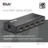 club3D CSV-1385 HDMI adaptér [1x HDMI zásuvka - 4x HDMI zásuvka] černá