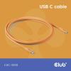 club3D Kabel USB-C USB-C ® zástrčka 2.00 m oranžová CAC-3000