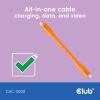club3D Kabel USB-C USB-C ® zástrčka 2.00 m oranžová CAC-3000