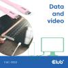 club3D Kabel USB-C USB 4.0 USB-C ® zástrčka 2.00 m růžová CAC-3002