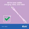 club3D Kabel USB-C USB 4.0 USB-C ® zástrčka 2.00 m růžová CAC-3002