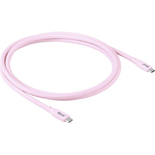 club3D Kabel USB-C USB 4.0 USB-C ® zástrčka 2.00 m růžová CAC-3002