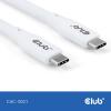 club3D Kabel USB-C USB 4.0 USB-C ® zástrčka 2.00 m bílá CAC-3001