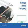 club3D Kabel USB-C USB 4.0 USB-C ® zástrčka 2.00 m bílá CAC-3001