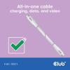 club3D Kabel USB-C USB 4.0 USB-C ® zástrčka 2.00 m bílá CAC-3001